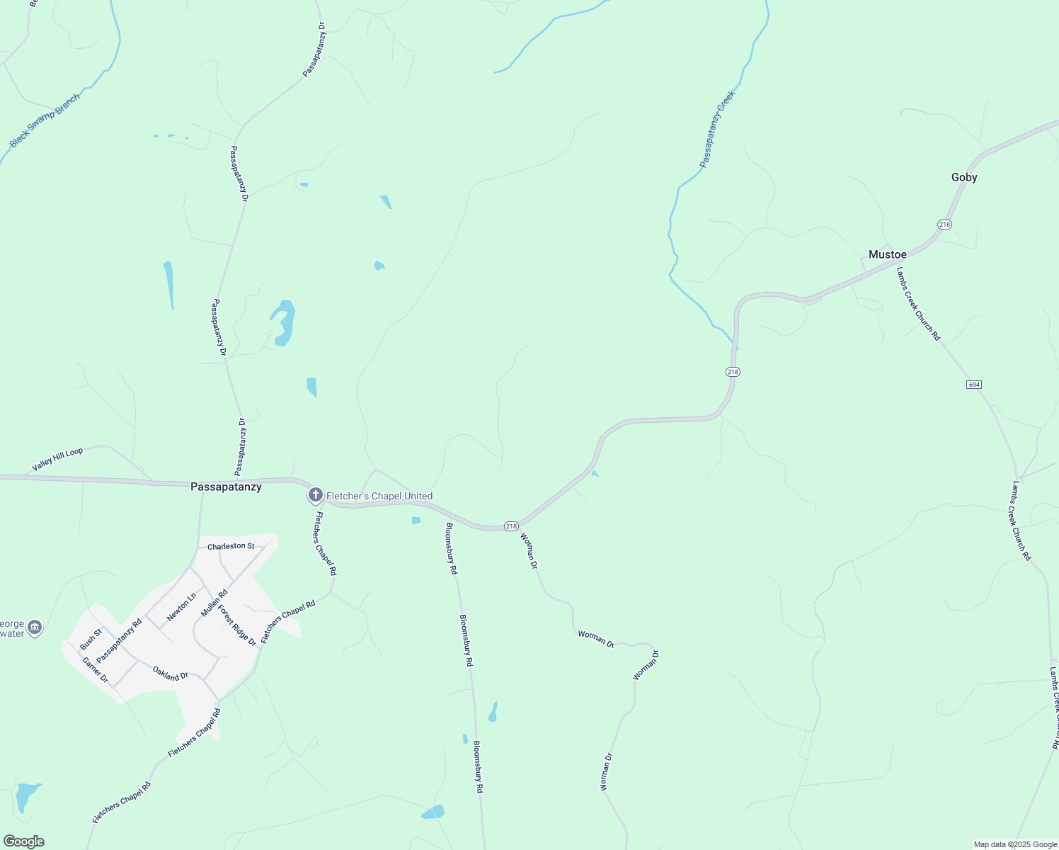 map of restaurants, bars, coffee shops, grocery stores, and more near 8187 Buckthorne Run in King George