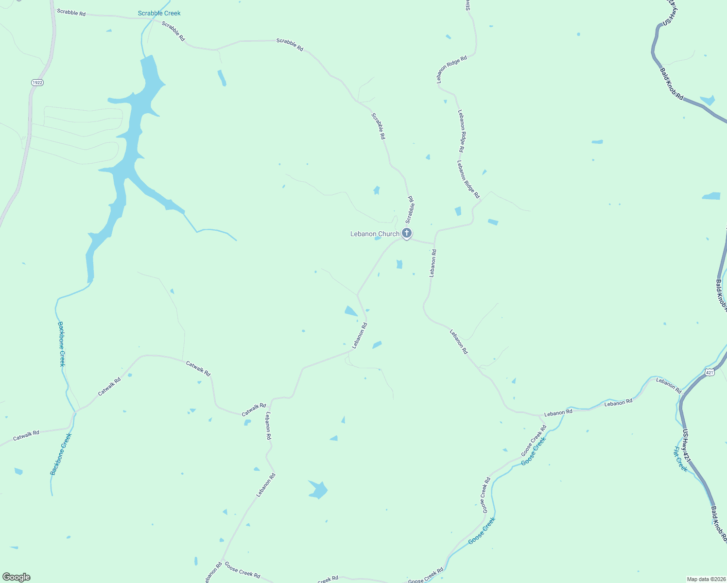 map of restaurants, bars, coffee shops, grocery stores, and more near 2401 Lebanon Road in Bagdad