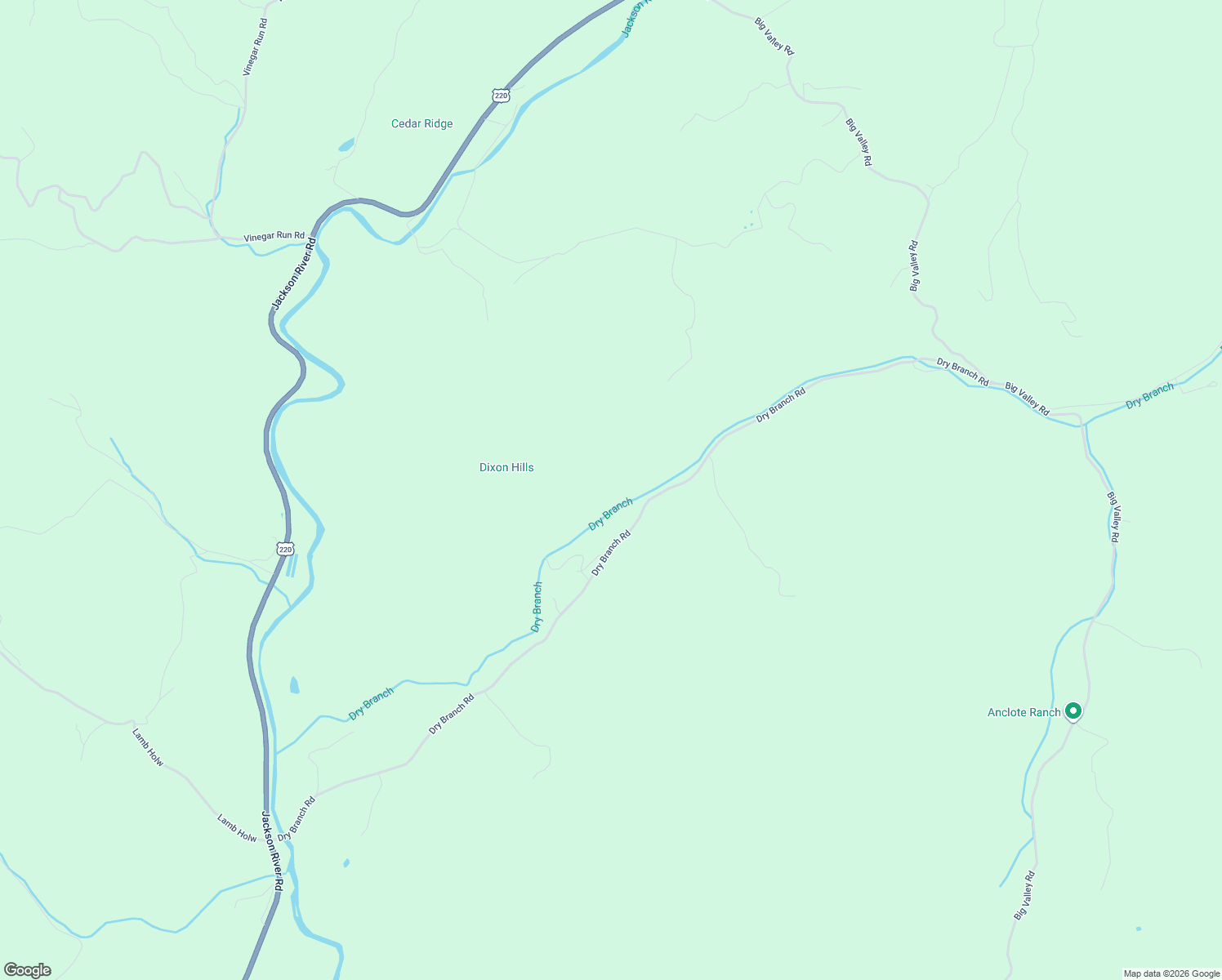 map of restaurants, bars, coffee shops, grocery stores, and more near 1287 Dry Branch Road in Monterey