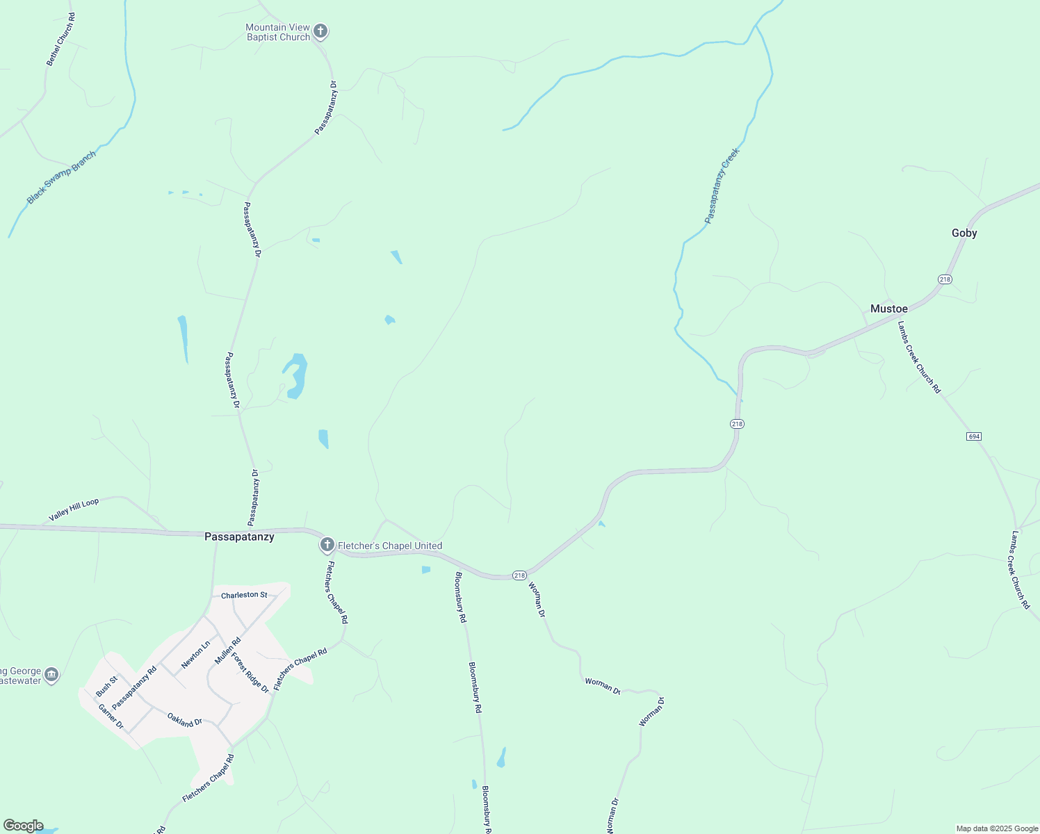 map of restaurants, bars, coffee shops, grocery stores, and more near 8070 Buckthorne Run in King George