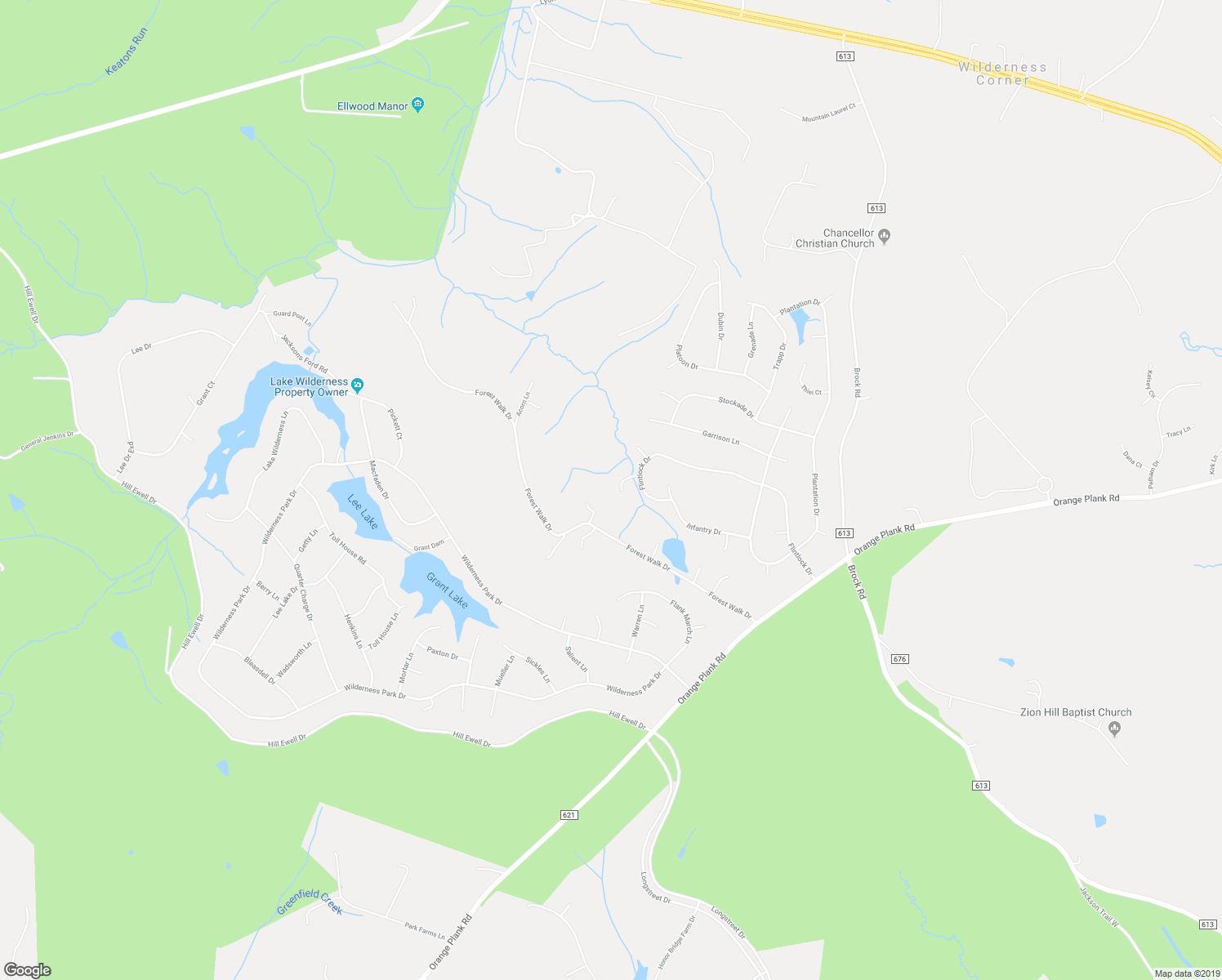 map of restaurants, bars, coffee shops, grocery stores, and more near 12907 Bivouac Court in Spotsylvania