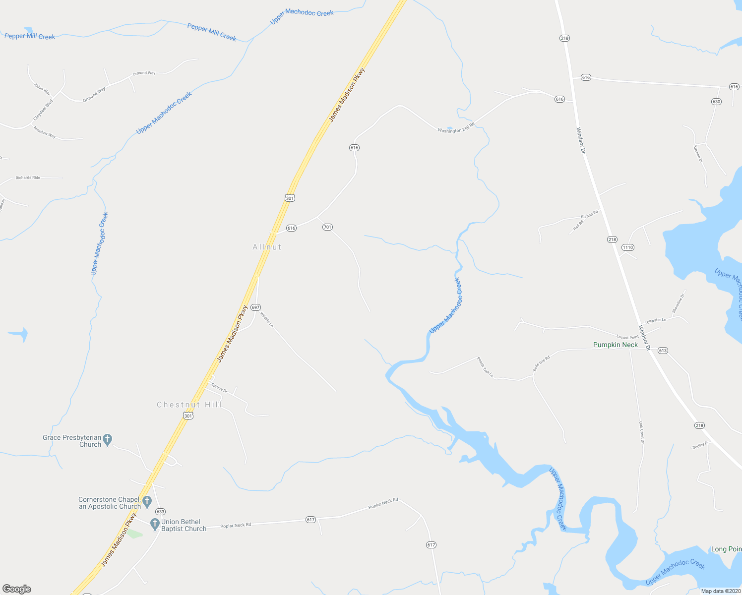 map of restaurants, bars, coffee shops, grocery stores, and more near 8009 Rixey Road in King George