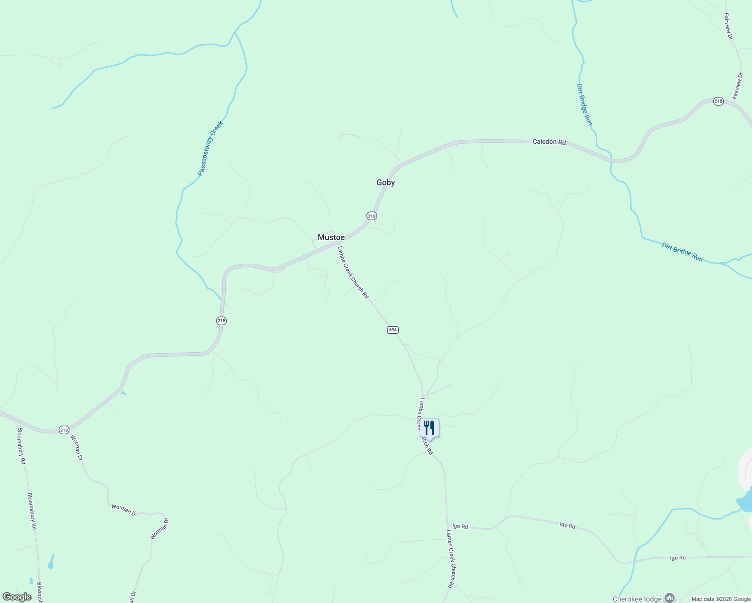 map of restaurants, bars, coffee shops, grocery stores, and more near 8071 Lambs Creek Church Road in King George