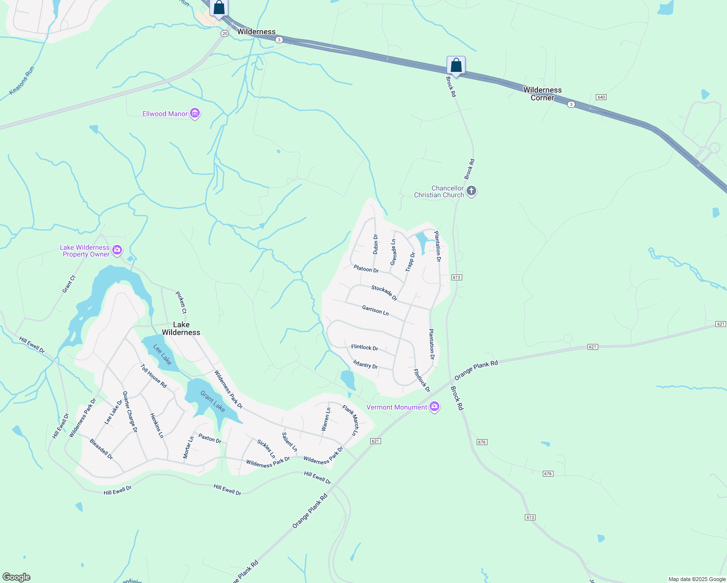 map of restaurants, bars, coffee shops, grocery stores, and more near 11116 Stockade Drive in Spotsylvania