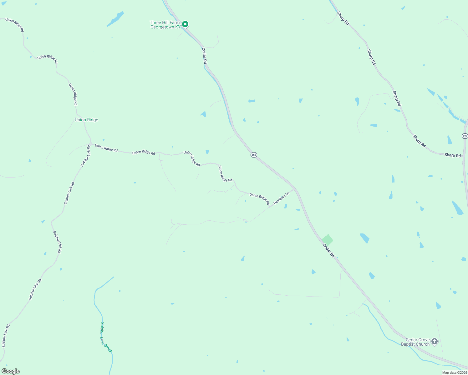 map of restaurants, bars, coffee shops, grocery stores, and more near 1245 Union Ridge Road in Frankfort