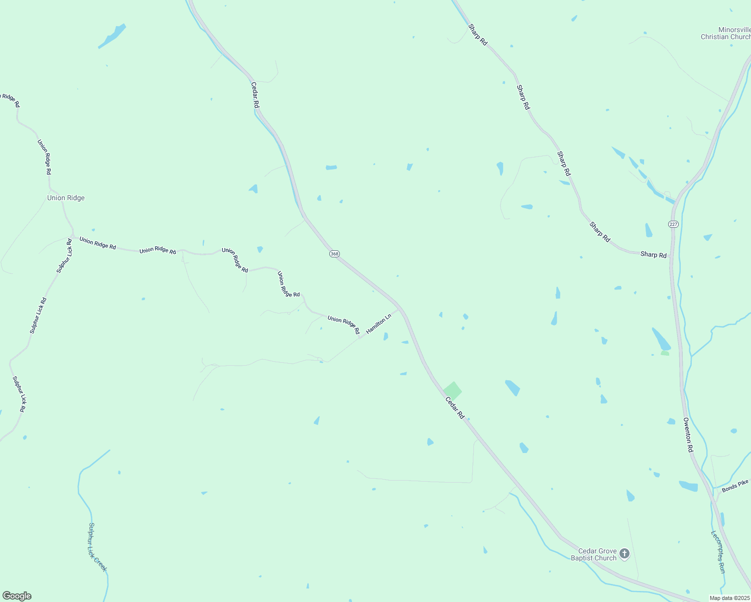 map of restaurants, bars, coffee shops, grocery stores, and more near 1984 Cedar Road in Stamping Ground