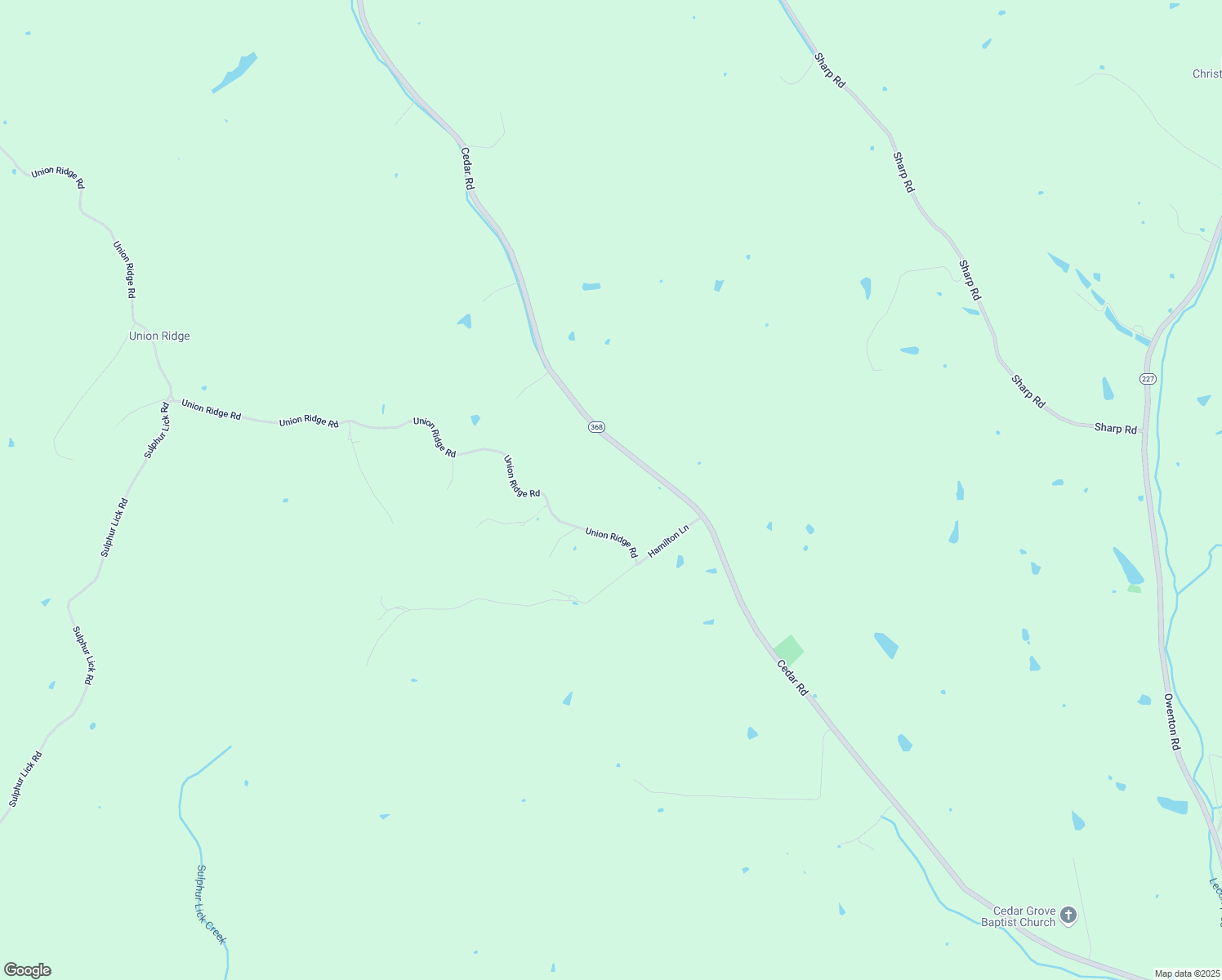 map of restaurants, bars, coffee shops, grocery stores, and more near 1984 Cedar Road in Stamping Ground