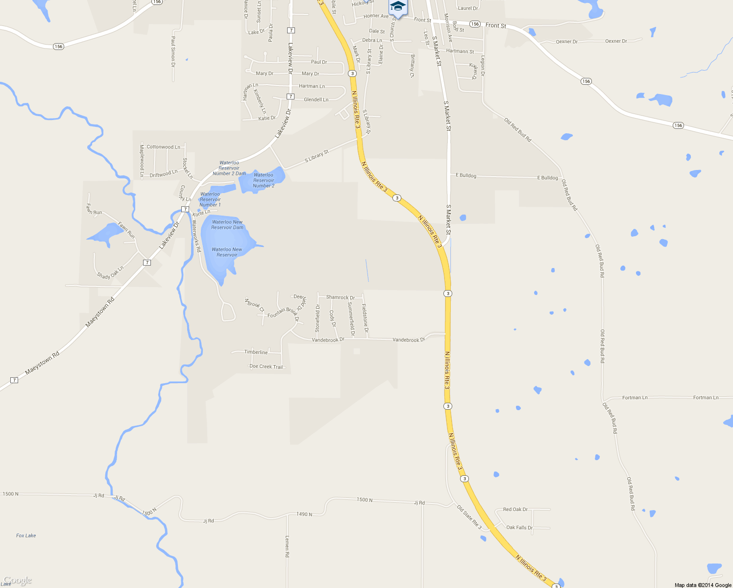 map of restaurants, bars, coffee shops, grocery stores, and more near 1300 Fieldstone Drive in Waterloo