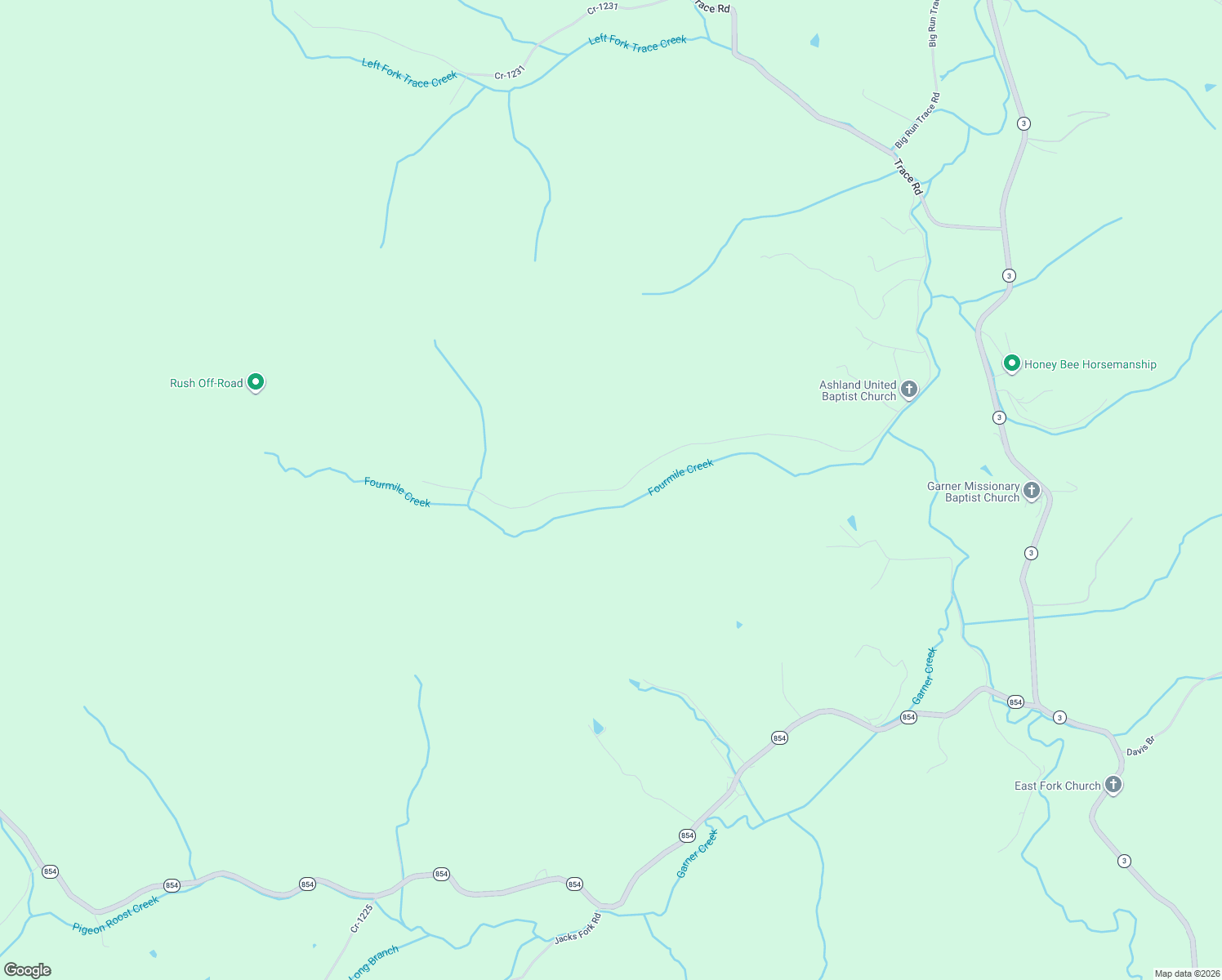 map of restaurants, bars, coffee shops, grocery stores, and more near Cr-1212 in Rush