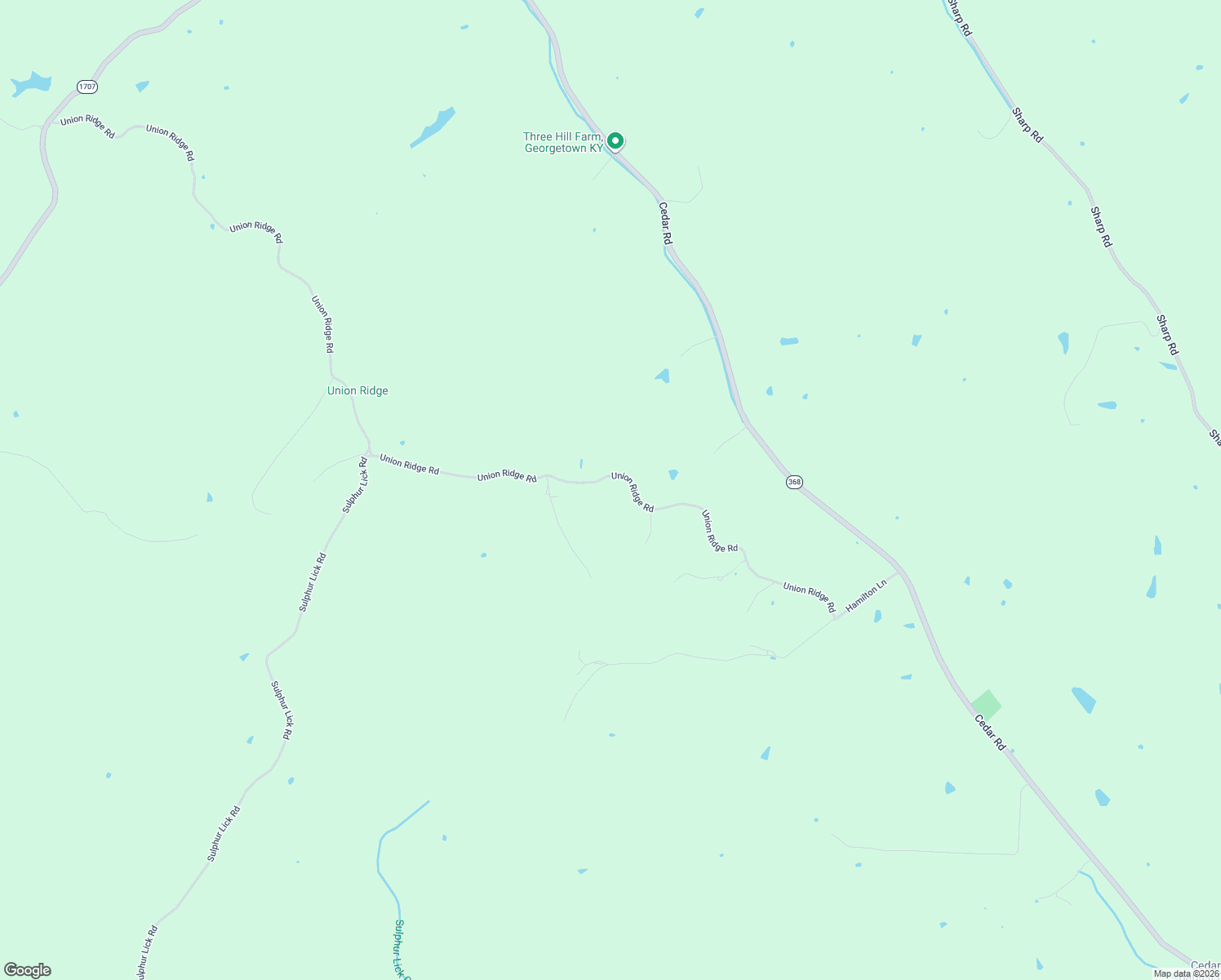 map of restaurants, bars, coffee shops, grocery stores, and more near 614 Union Ridge Road in Frankfort