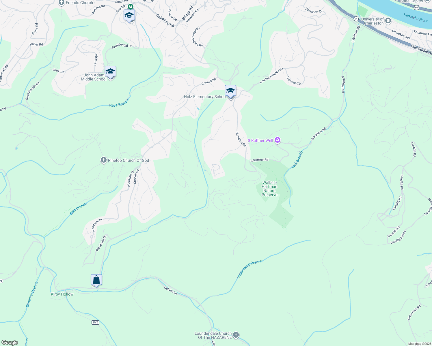 map of restaurants, bars, coffee shops, grocery stores, and more near 36-98 Kristin Place in Charleston
