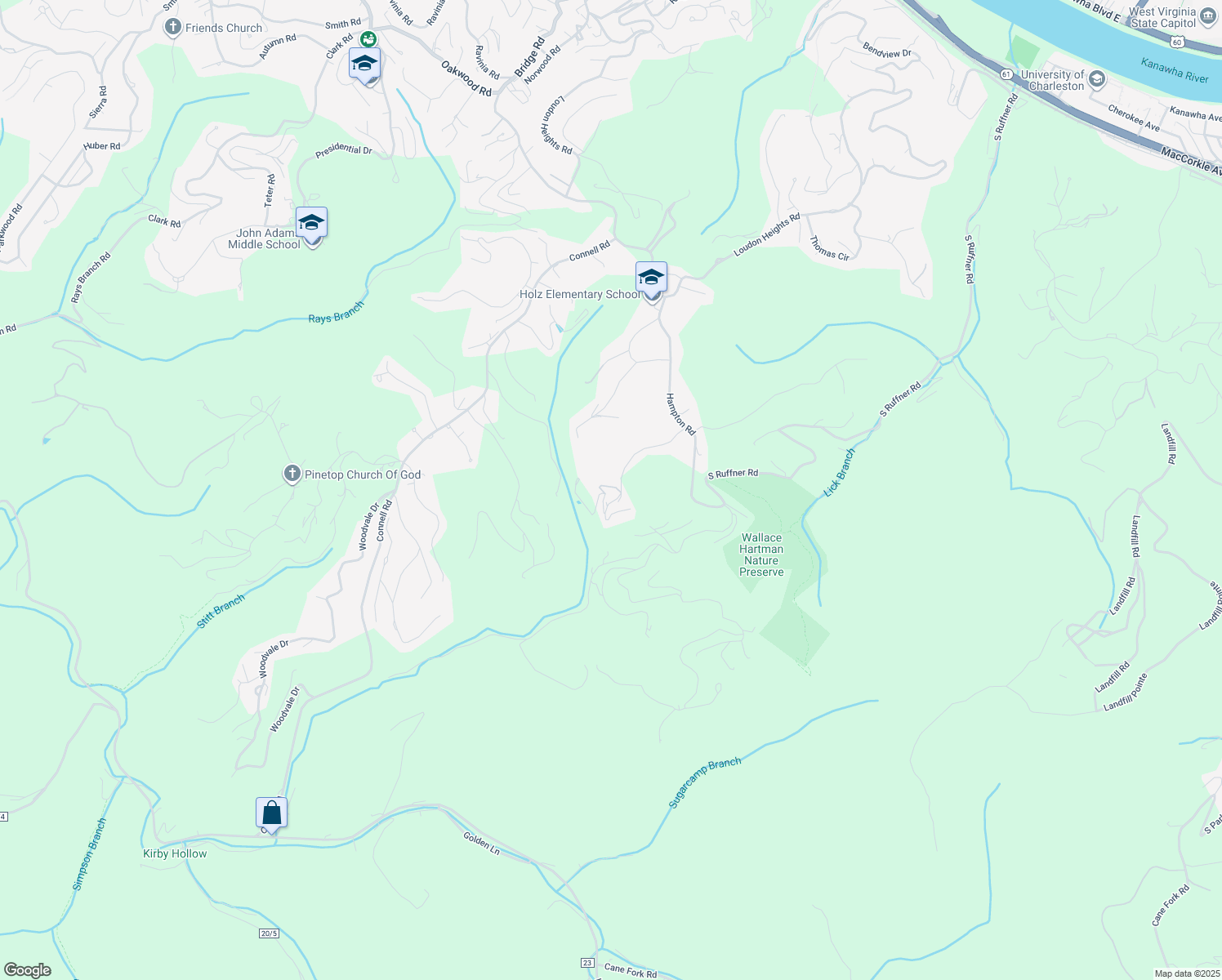 map of restaurants, bars, coffee shops, grocery stores, and more near 1441 Longridge Road in Charleston