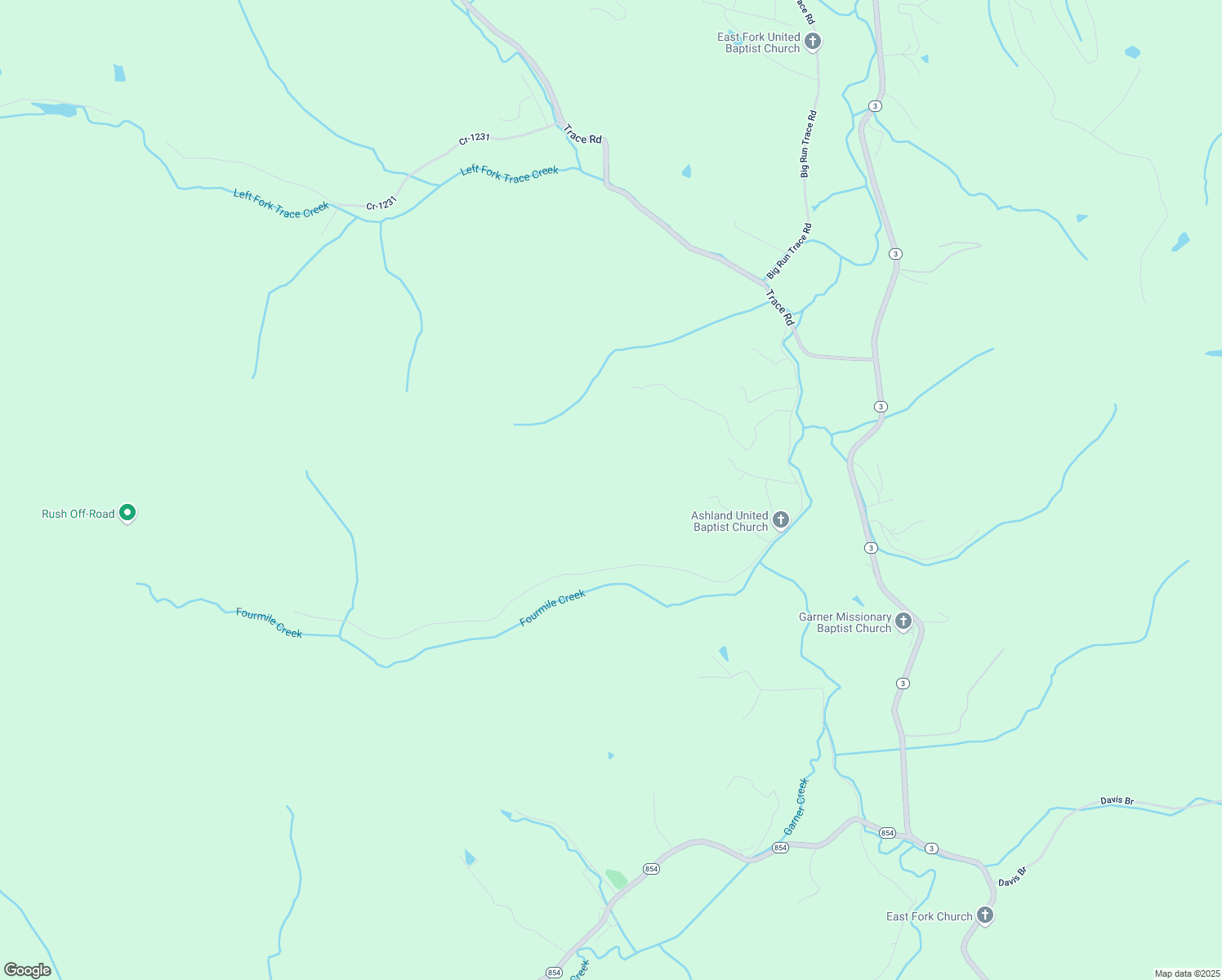 map of restaurants, bars, coffee shops, grocery stores, and more near 501 Four Mile Road in Rush