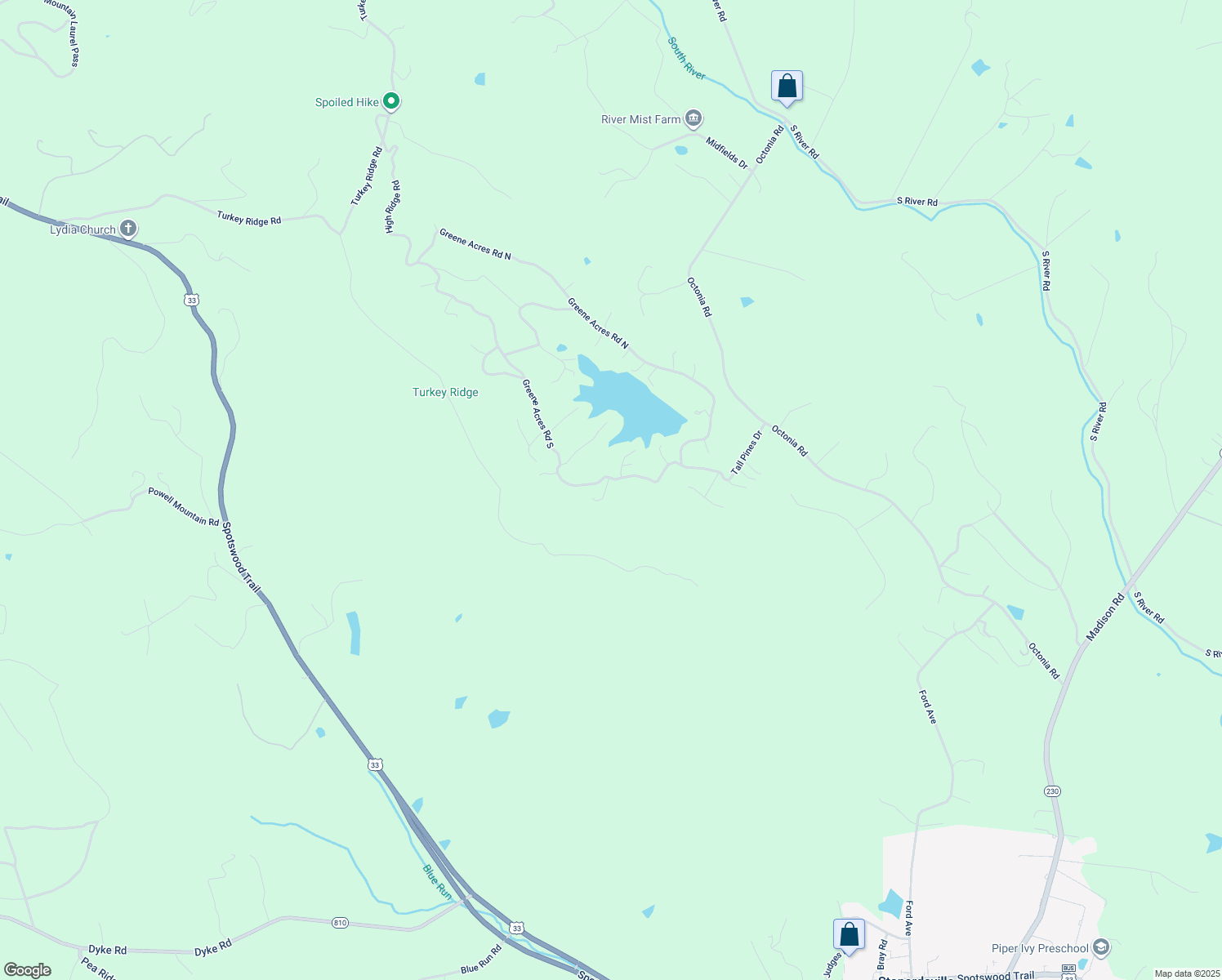 map of restaurants, bars, coffee shops, grocery stores, and more near 31 Pats Place in Stanardsville