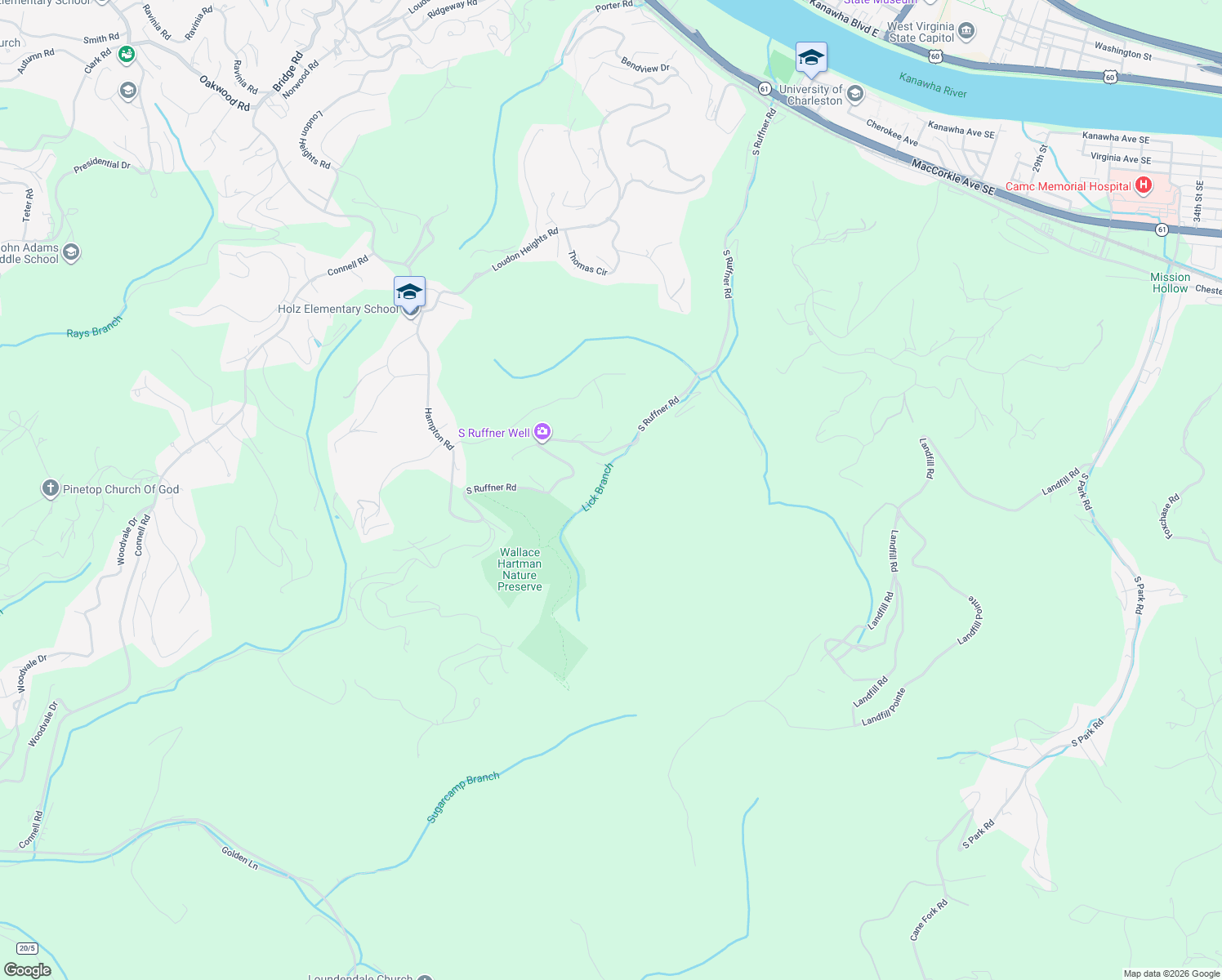 map of restaurants, bars, coffee shops, grocery stores, and more near 718-818 Adrian Rd in Charleston