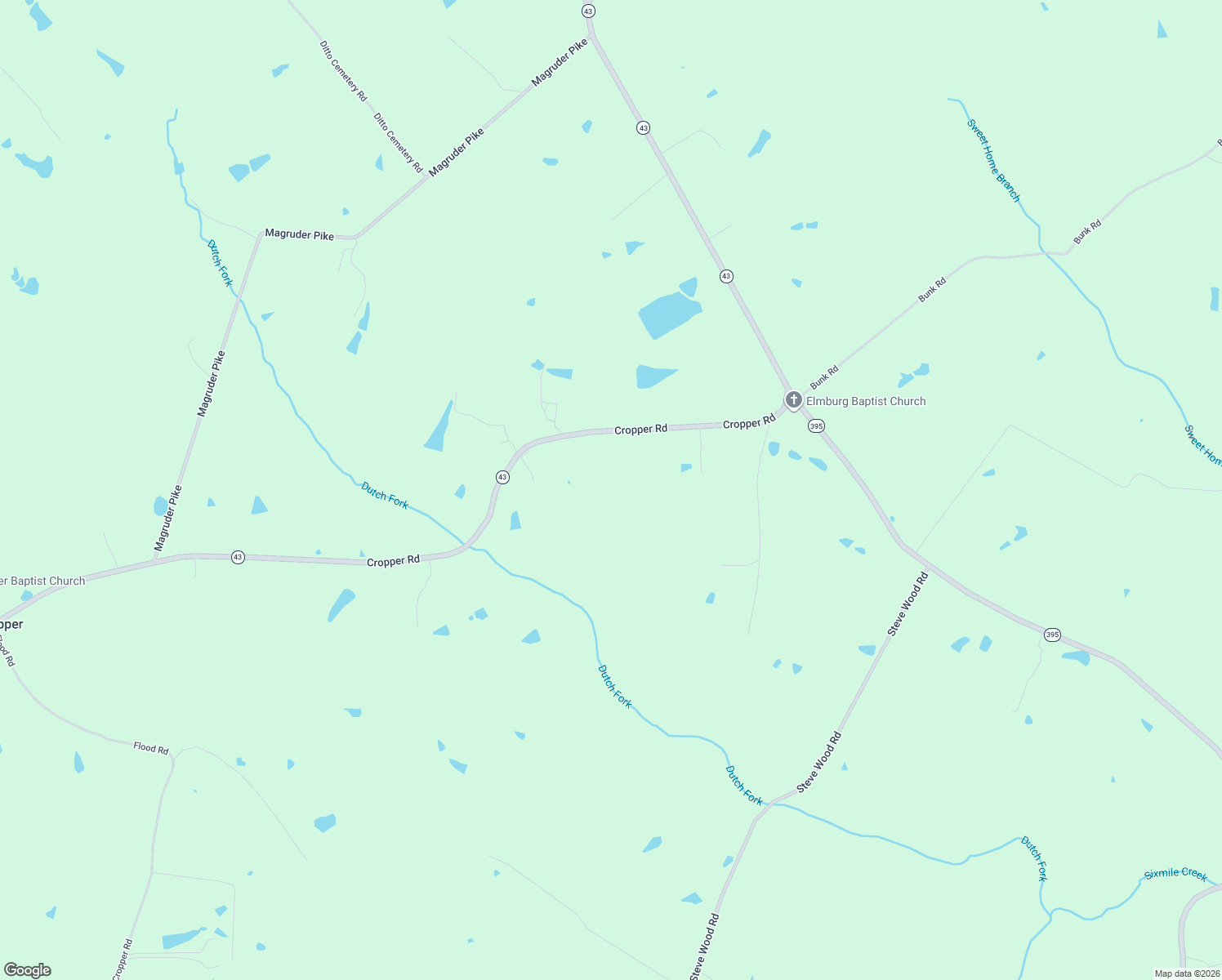 map of restaurants, bars, coffee shops, grocery stores, and more near 10839 Cropper Road in Pleasureville