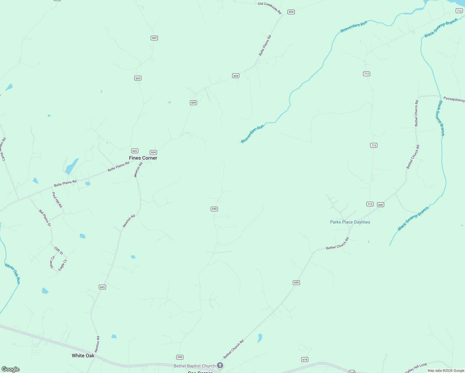 map of restaurants, bars, coffee shops, grocery stores, and more near 306 Sandy Ridge Road in Fredericksburg
