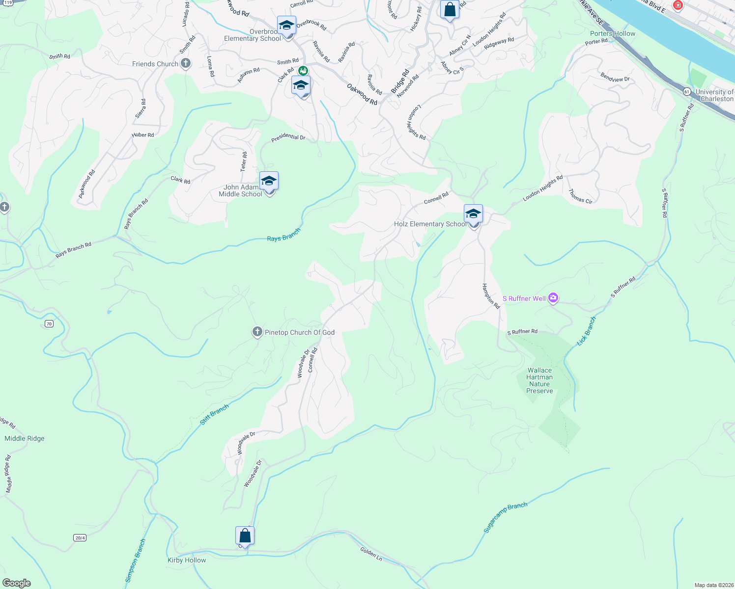 map of restaurants, bars, coffee shops, grocery stores, and more near 2 Jamestown Road in Charleston