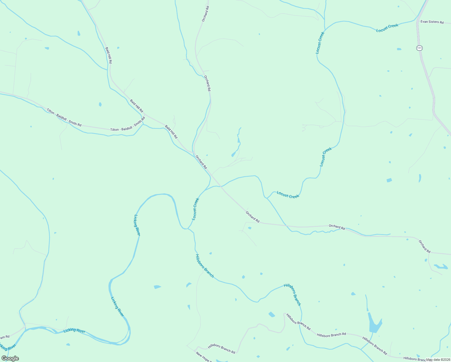 map of restaurants, bars, coffee shops, grocery stores, and more near 2477 Orchard Road in Hillsboro
