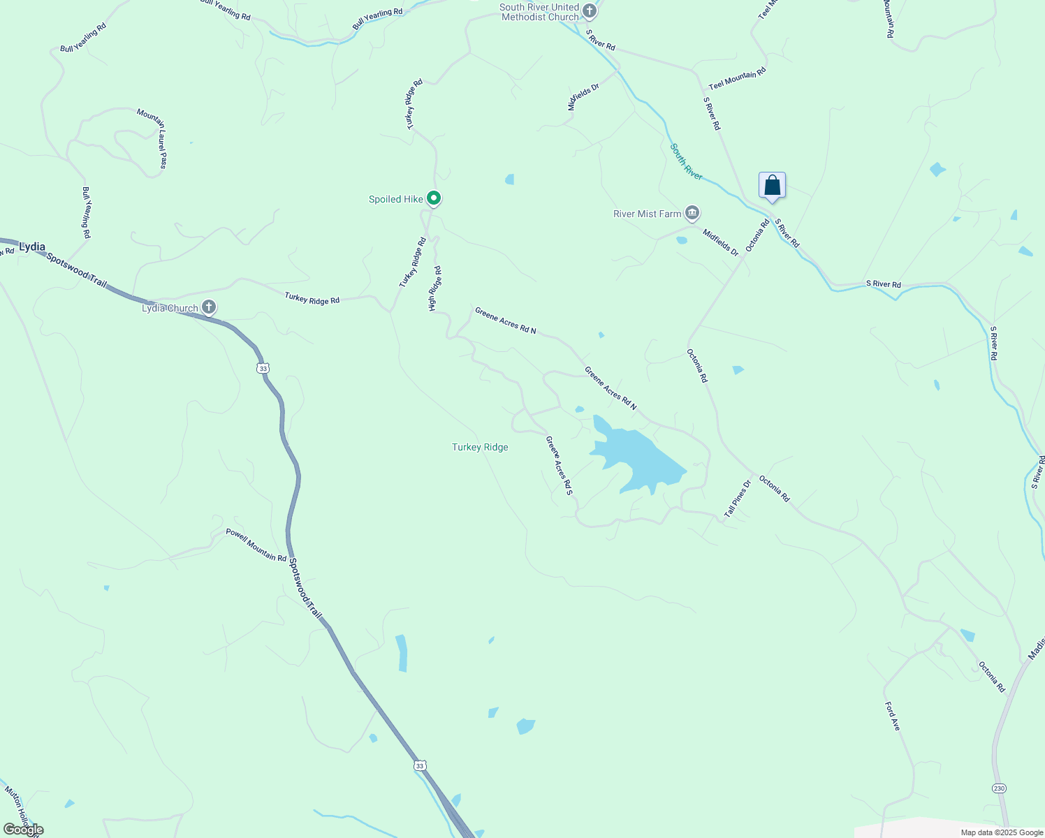 map of restaurants, bars, coffee shops, grocery stores, and more near 775 Greene Acres Road South in Stanardsville