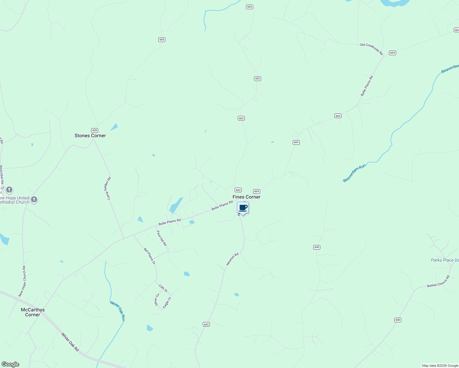 map of restaurants, bars, coffee shops, grocery stores, and more near 2 Williams Drive in Fredericksburg
