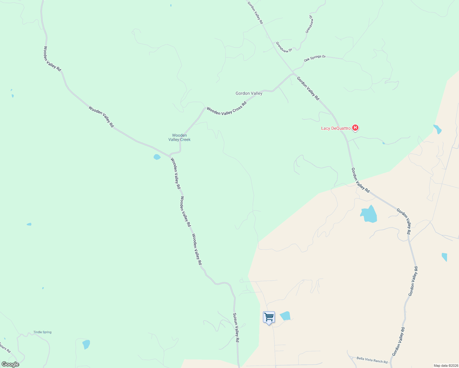 map of restaurants, bars, coffee shops, grocery stores, and more near 25 Quail Ridge Drive in Napa