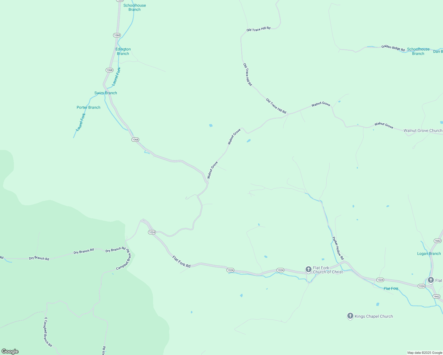 map of restaurants, bars, coffee shops, grocery stores, and more near 2483 Walnut Grove in Olive Hill