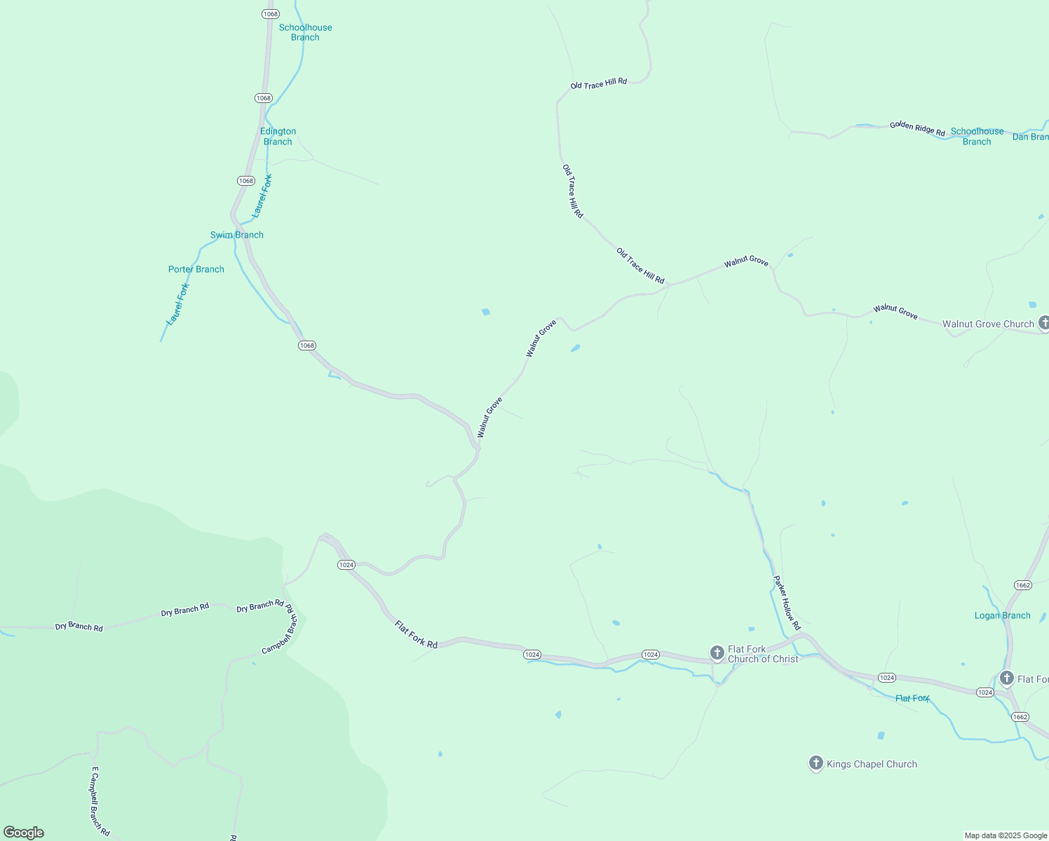 map of restaurants, bars, coffee shops, grocery stores, and more near 2483 Walnut Grove in Olive Hill