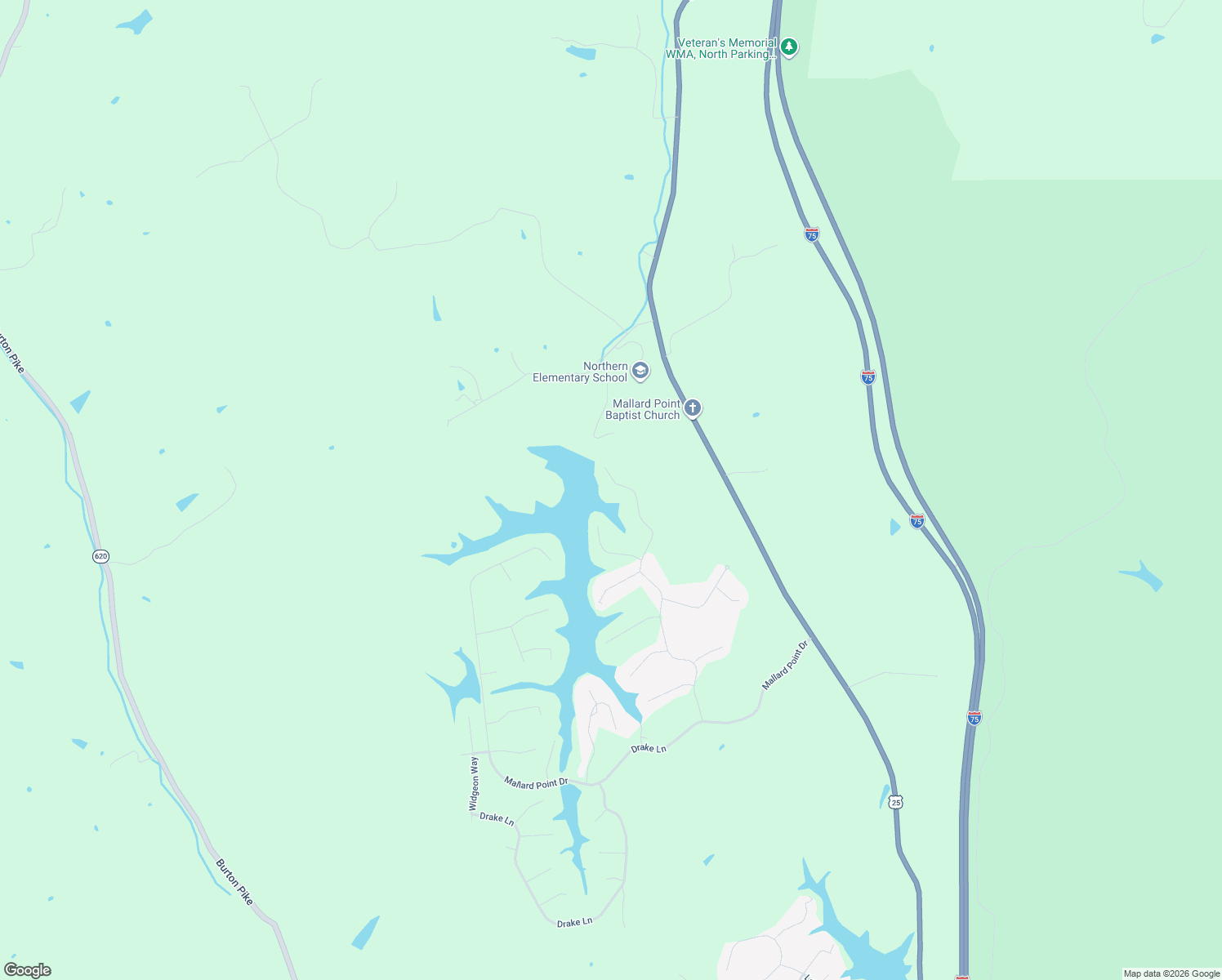 map of restaurants, bars, coffee shops, grocery stores, and more near 622 Woodduck Lane in Georgetown