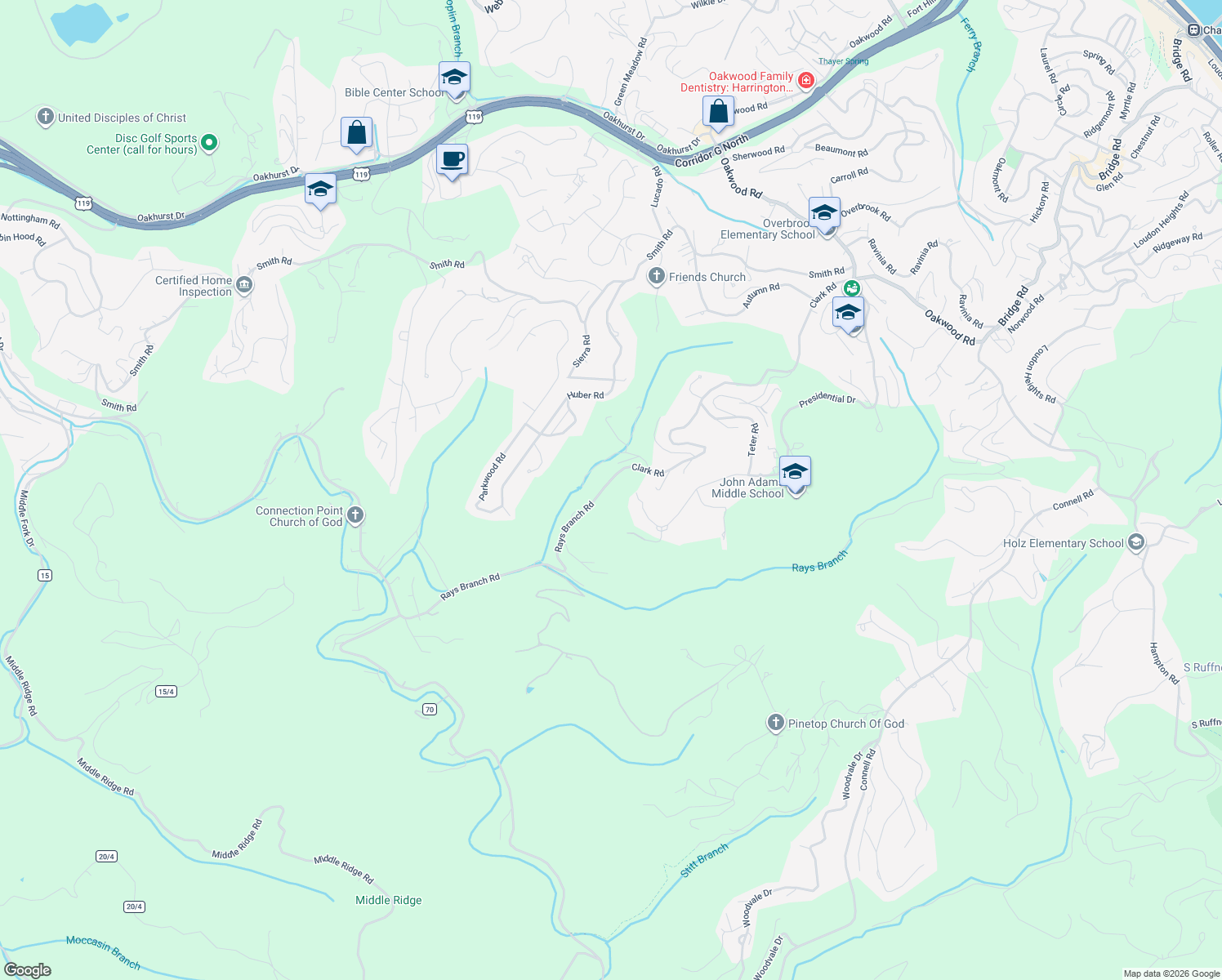 map of restaurants, bars, coffee shops, grocery stores, and more near in Charleston