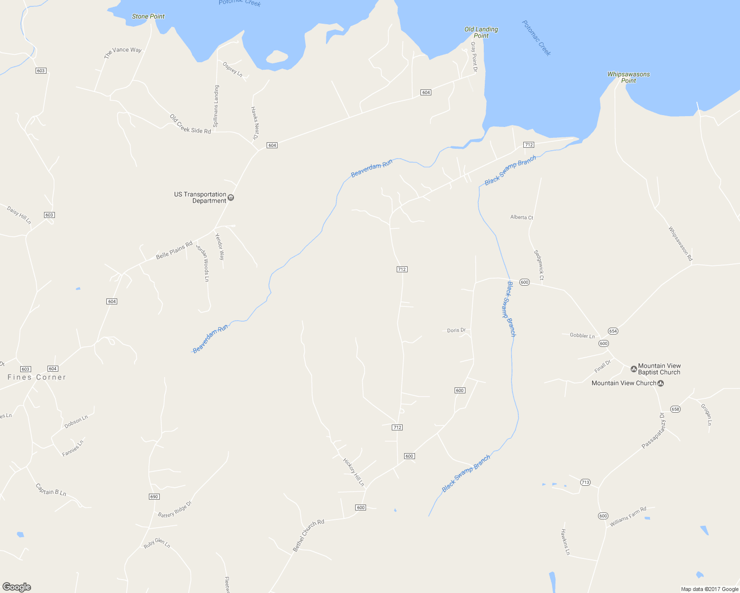 map of restaurants, bars, coffee shops, grocery stores, and more near 64 Pinewood Road in Fredericksburg