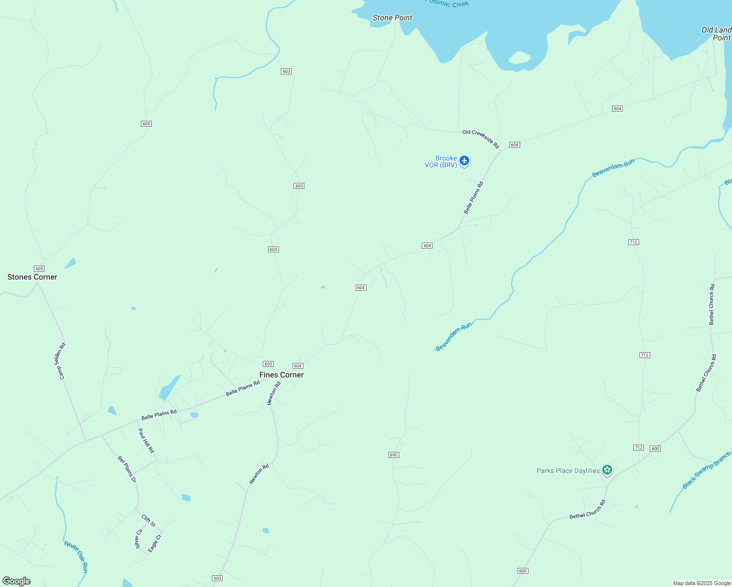 map of restaurants, bars, coffee shops, grocery stores, and more near 520 Belle Plains Road in Fredericksburg