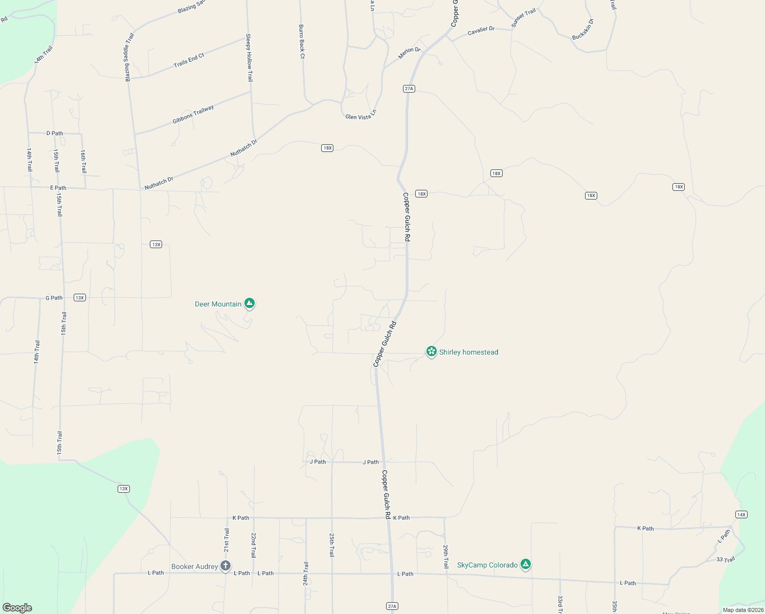 map of restaurants, bars, coffee shops, grocery stores, and more near 2247 County Road 27A in Cotopaxi