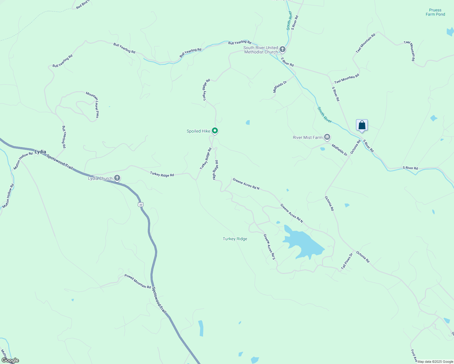 map of restaurants, bars, coffee shops, grocery stores, and more near 1234 Greene Acres Road North in Stanardsville