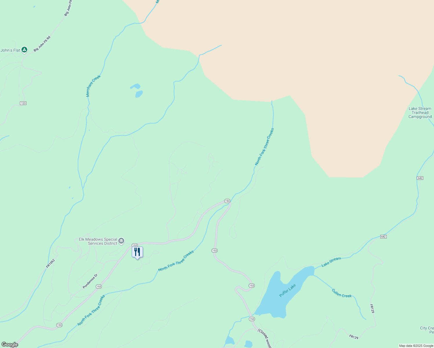 map of restaurants, bars, coffee shops, grocery stores, and more near 415 North Summit Drive in Beaver