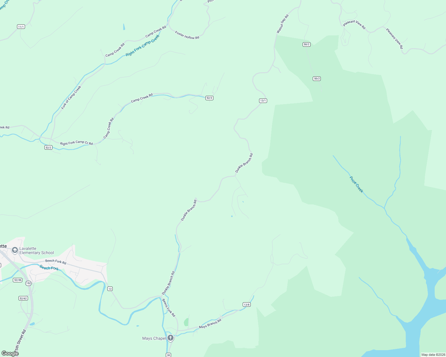 map of restaurants, bars, coffee shops, grocery stores, and more near County Highway 13/1 in Wayne County