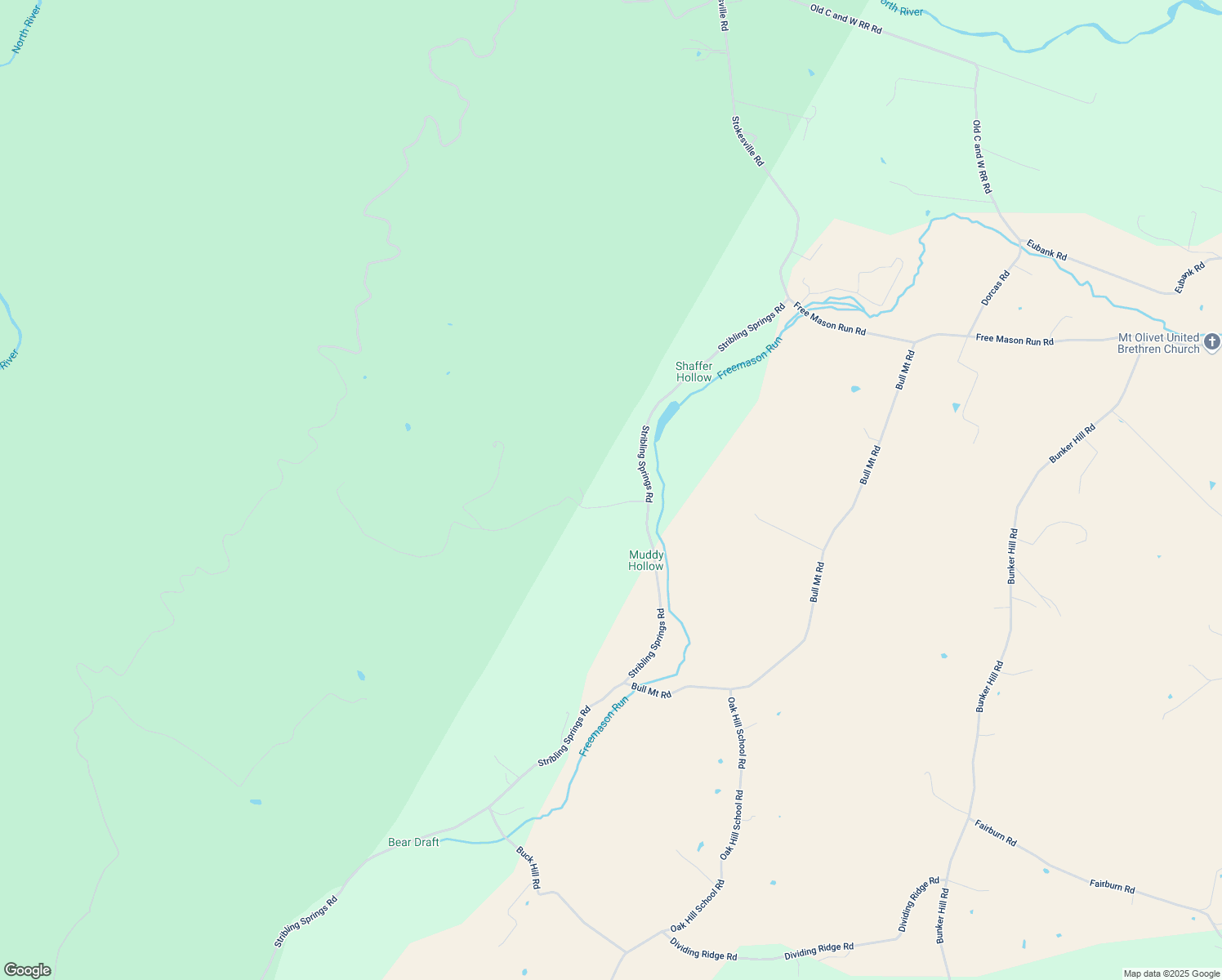 map of restaurants, bars, coffee shops, grocery stores, and more near 33 Lookout Mountain Lane in Mount Solon
