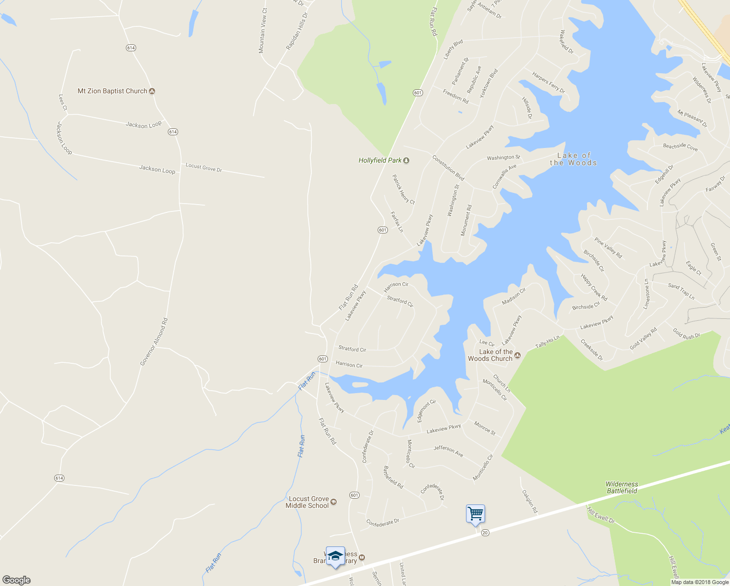 map of restaurants, bars, coffee shops, grocery stores, and more near 1513 Lakeview Parkway in Locust Grove
