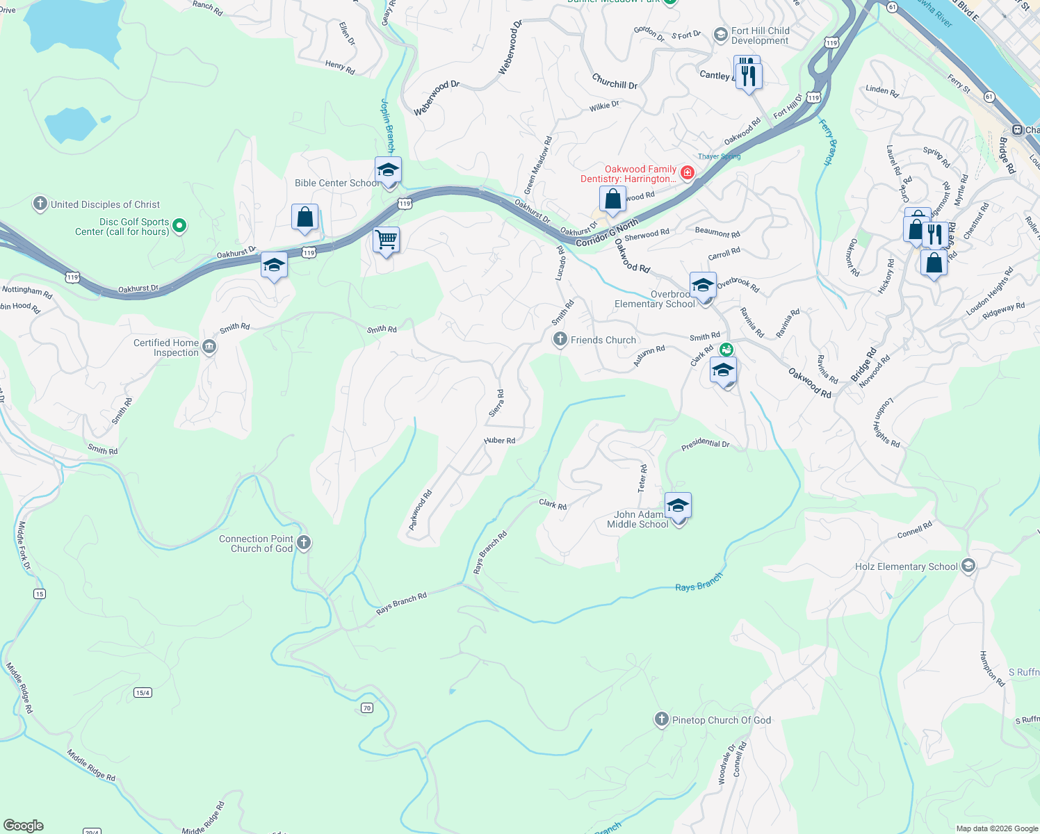 map of restaurants, bars, coffee shops, grocery stores, and more near 1797 Huber Rd in Charleston