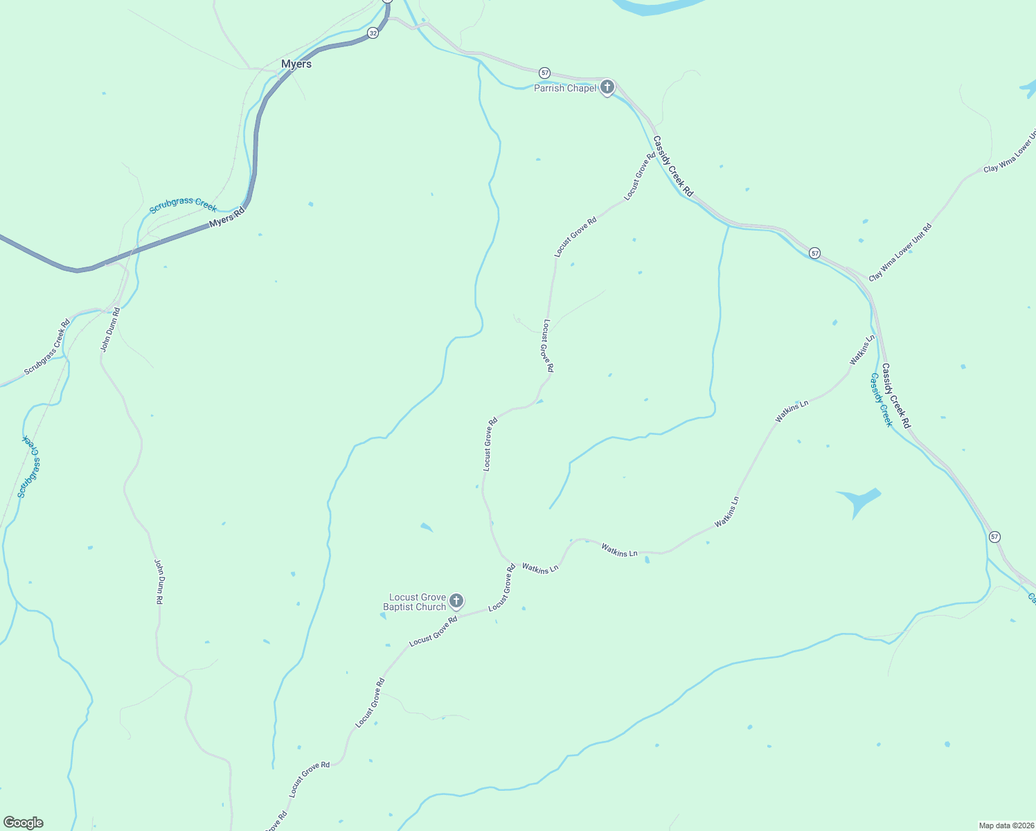 map of restaurants, bars, coffee shops, grocery stores, and more near 2706 Locust Grove Road in Carlisle