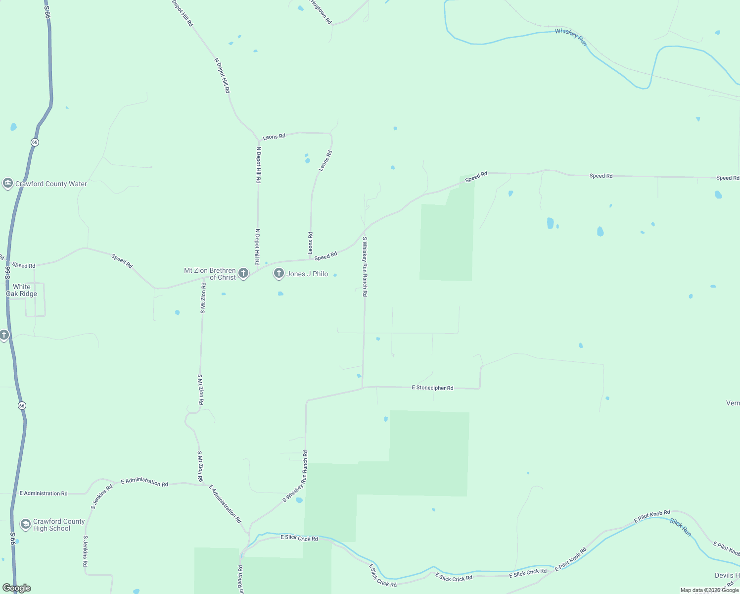map of restaurants, bars, coffee shops, grocery stores, and more near 320 South Whiskey Run Ranch Road in Milltown
