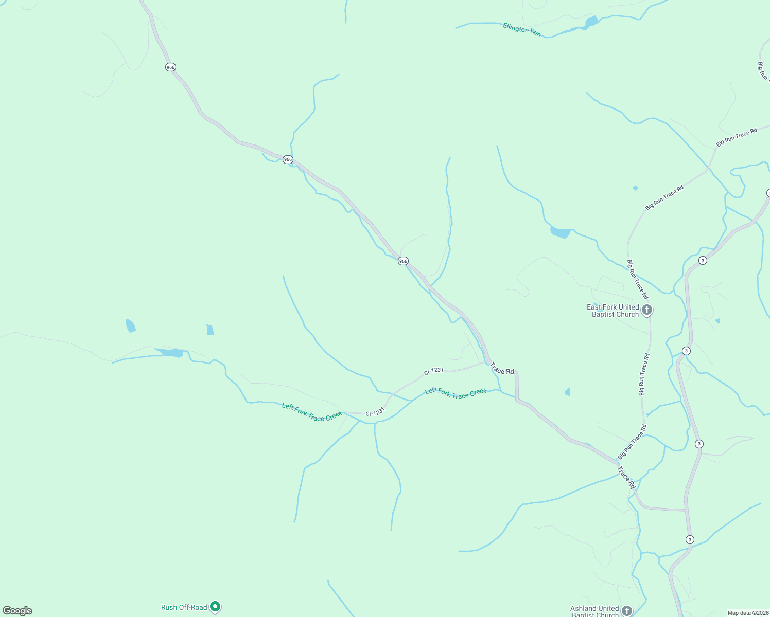 map of restaurants, bars, coffee shops, grocery stores, and more near 16801 Trace Road in Rush