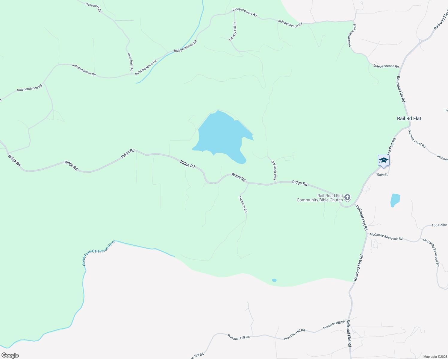 map of restaurants, bars, coffee shops, grocery stores, and more near 976 Ridge Road in Mokelumne Hill