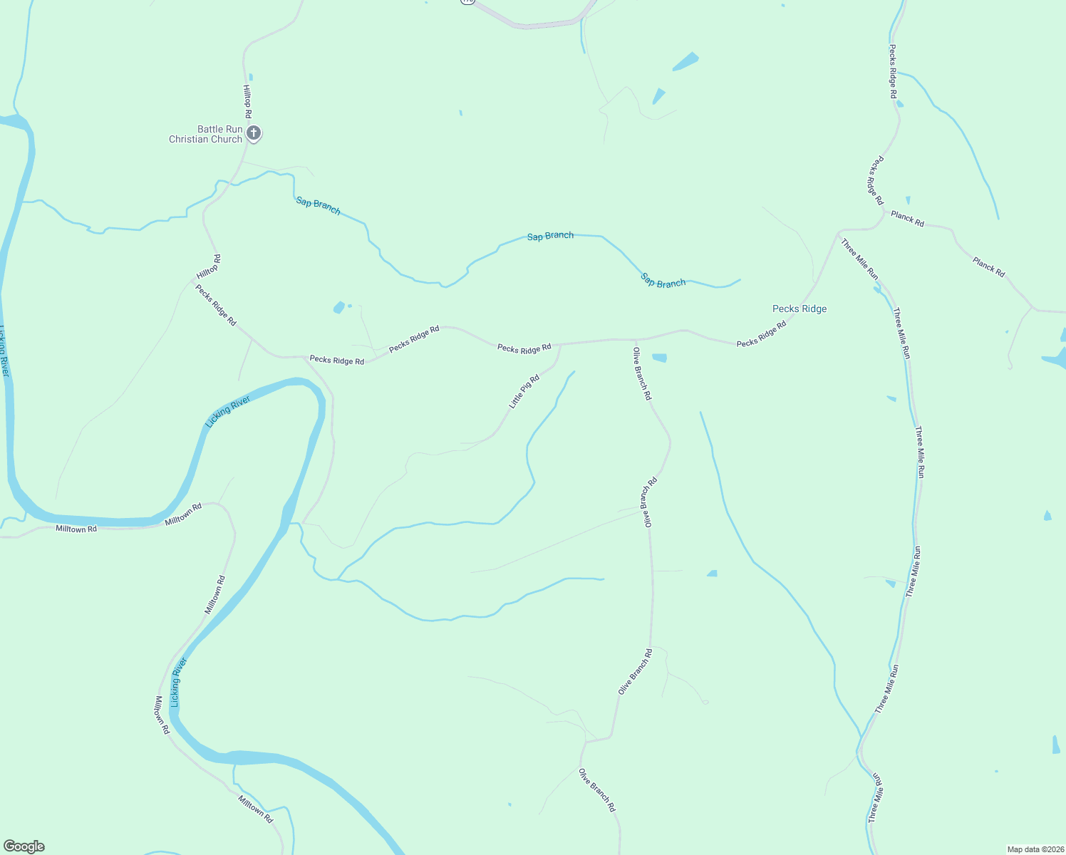 map of restaurants, bars, coffee shops, grocery stores, and more near 96 Olive Branch Road in Flemingsburg
