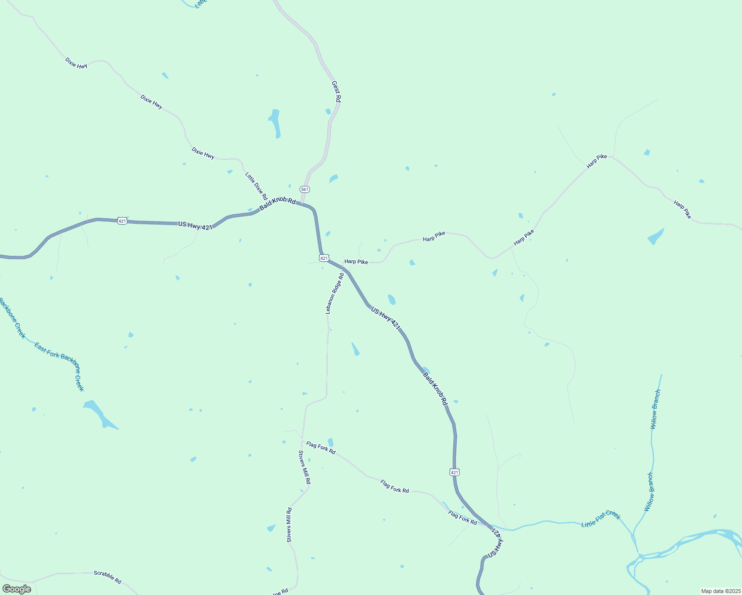 map of restaurants, bars, coffee shops, grocery stores, and more near 12450 Bald Knob Road in Frankfort