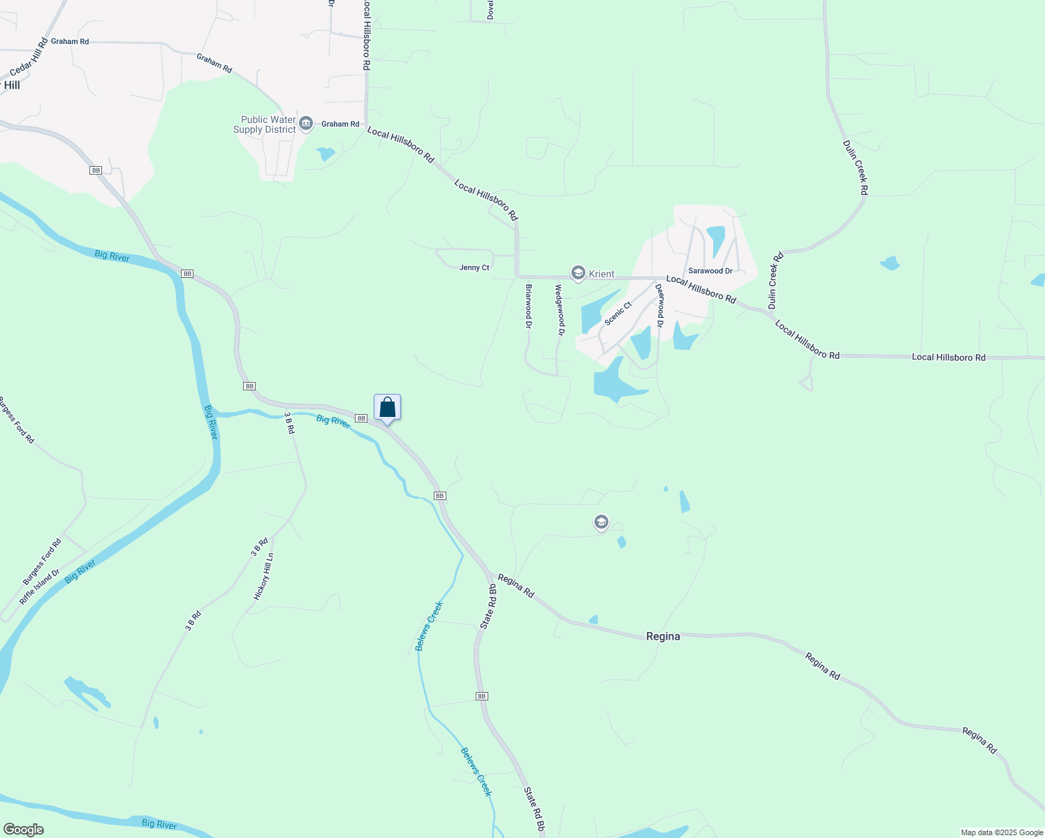 map of restaurants, bars, coffee shops, grocery stores, and more near 7150 Briarwood Drive in Cedar Hill