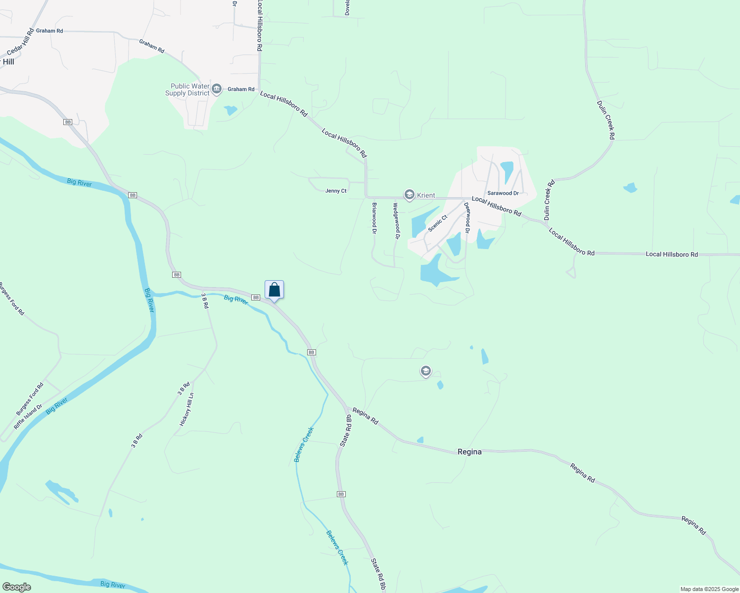 map of restaurants, bars, coffee shops, grocery stores, and more near 7150 Briarwood Drive in Cedar Hill