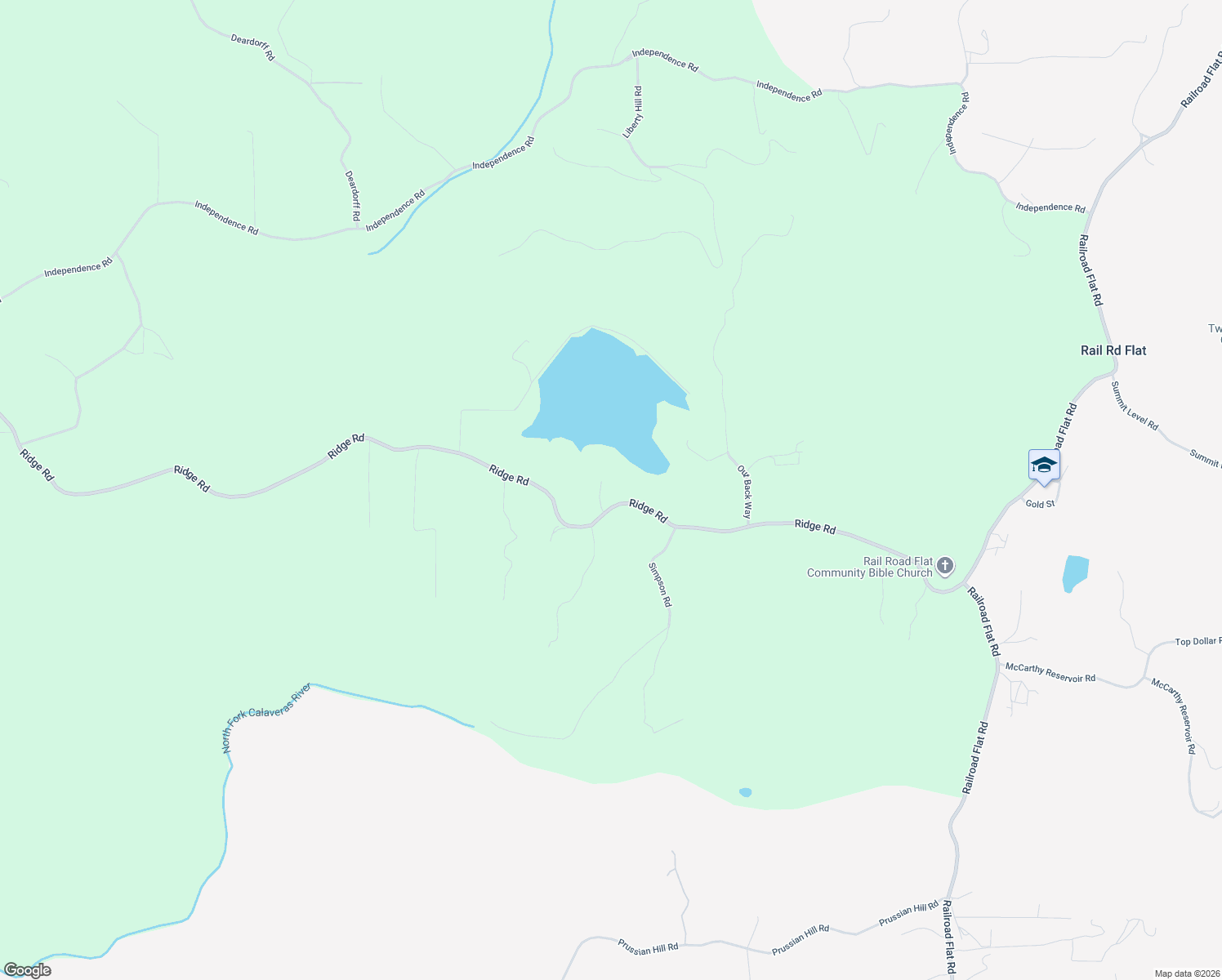 map of restaurants, bars, coffee shops, grocery stores, and more near 976 Ridge Road in Mokelumne Hill