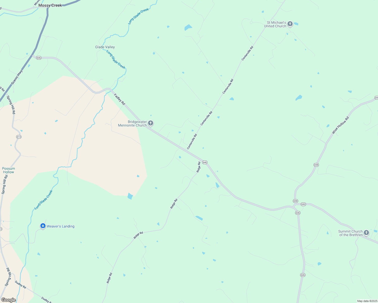 map of restaurants, bars, coffee shops, grocery stores, and more near 2397 Fadley Rd in Bridgewater