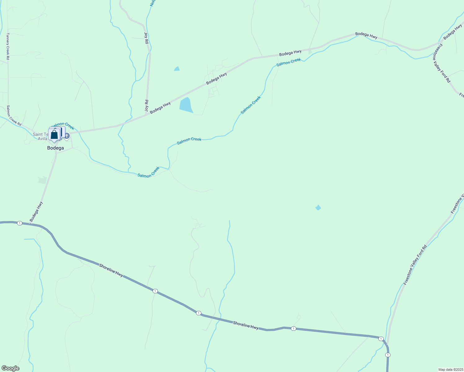 map of restaurants, bars, coffee shops, grocery stores, and more near in Bodega